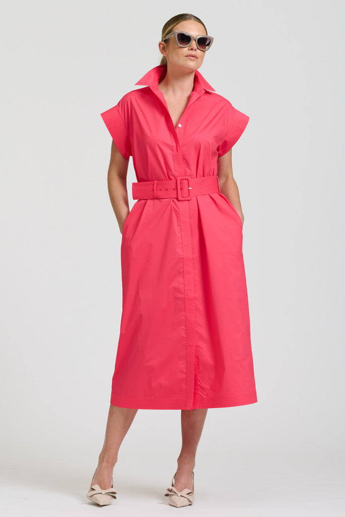 Shirty The Fifi Shirt Dress - Berry Crush