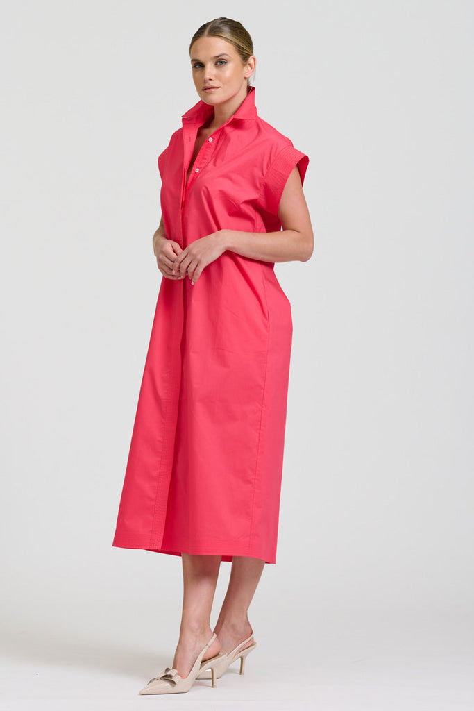 Shirty The Fifi Shirt Dress - Berry Crush