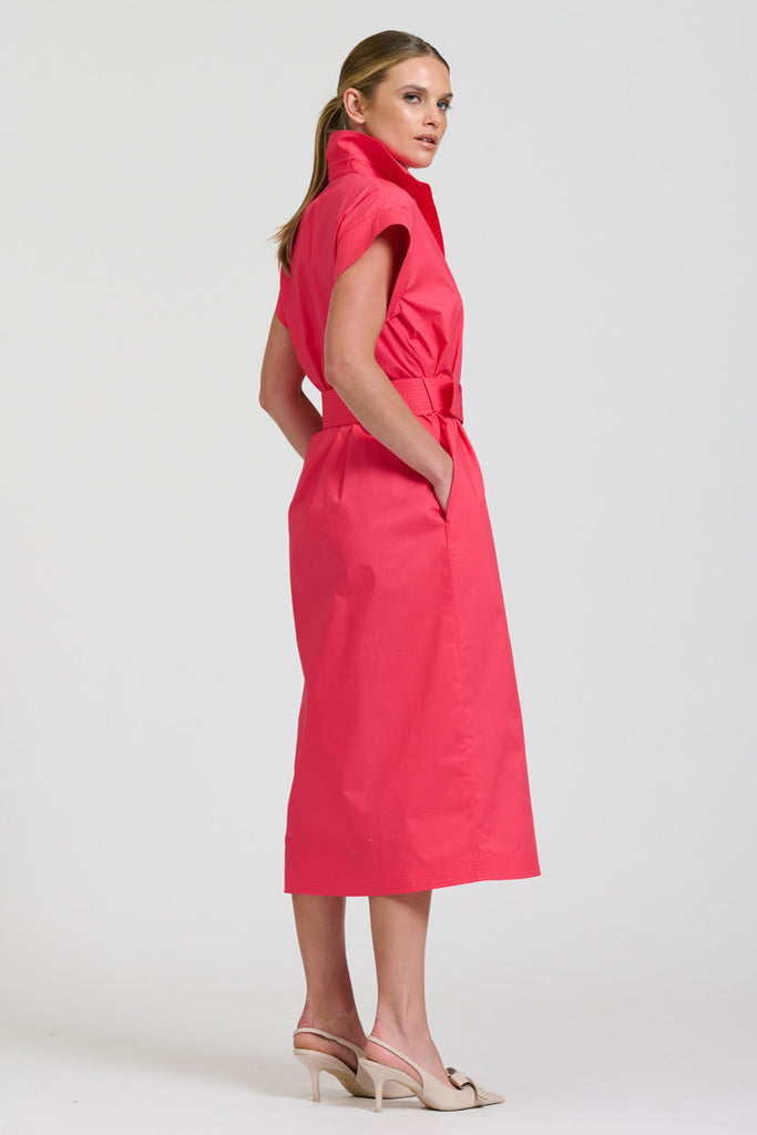 Shirty The Fifi Shirt Dress - Berry Crush