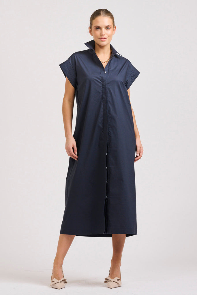 The Fifi Shirt Dress - French Navy