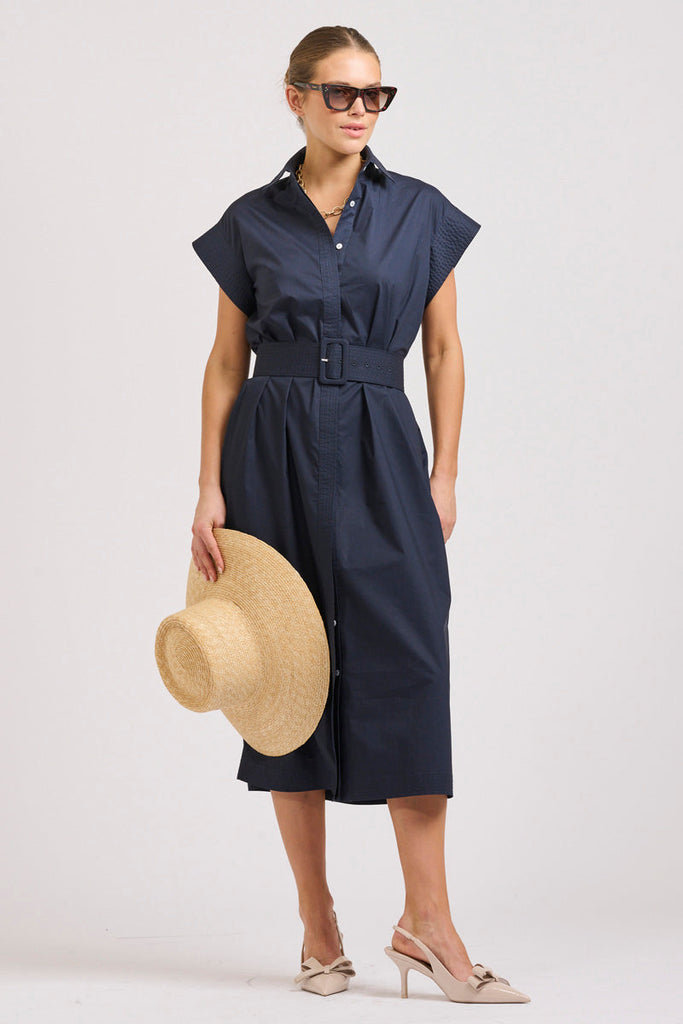 The Fifi Shirt Dress - French Navy