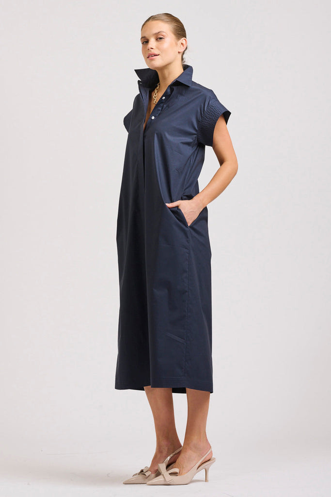 The Fifi Shirt Dress - French Navy