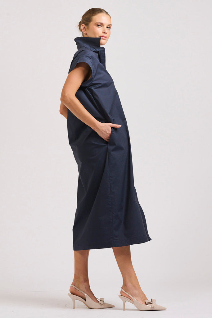 The Fifi Shirt Dress - French Navy