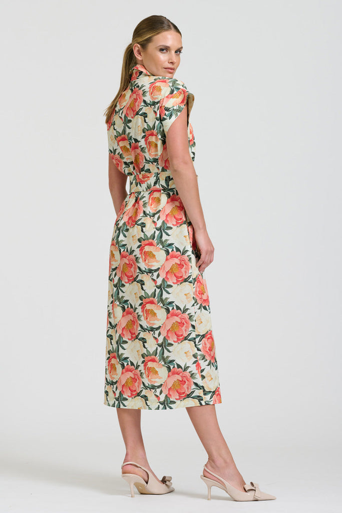 Shirty The Fifi Shirt Dress - Peony