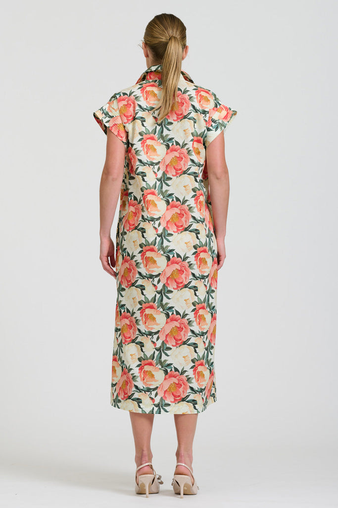Shirty The Fifi Shirt Dress - Peony
