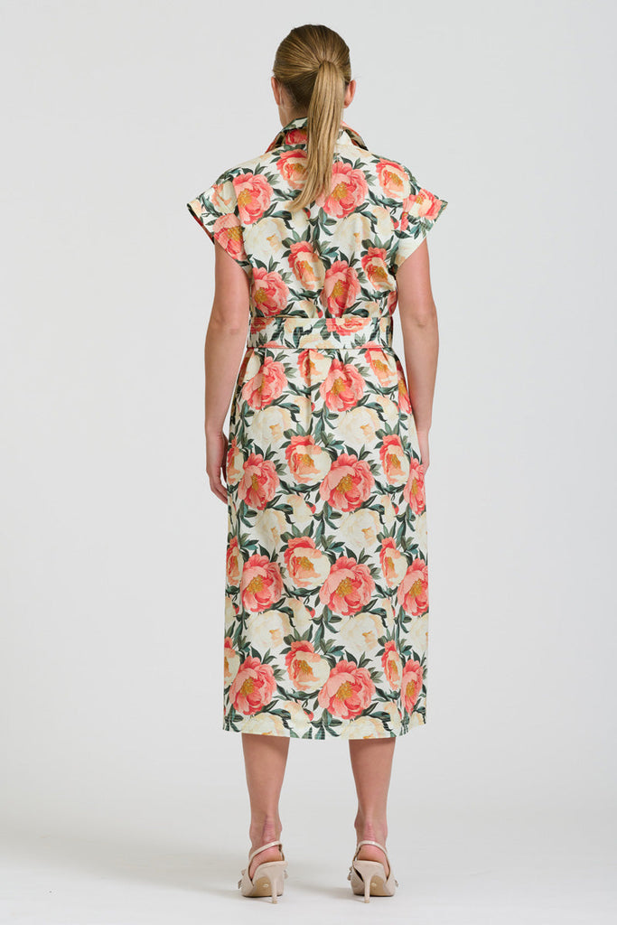 Shirty The Fifi Shirt Dress - Peony