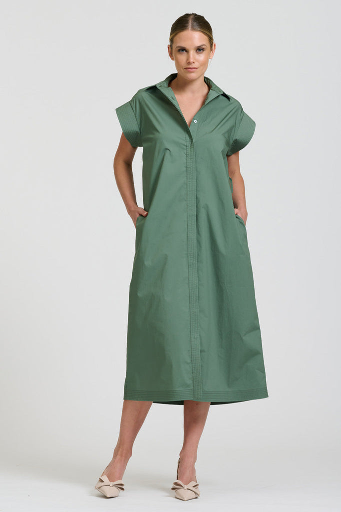 Shirty The Fifi Shirt Dress - Sage