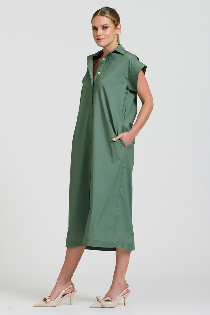 Shirty The Fifi Shirt Dress - Sage