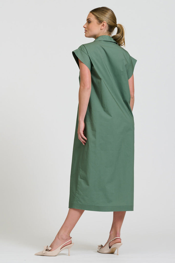 Shirty The Fifi Shirt Dress - Sage