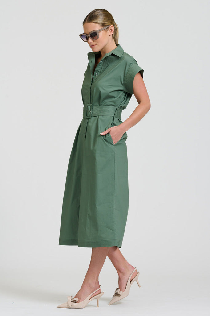 Shirty The Fifi Shirt Dress - Sage