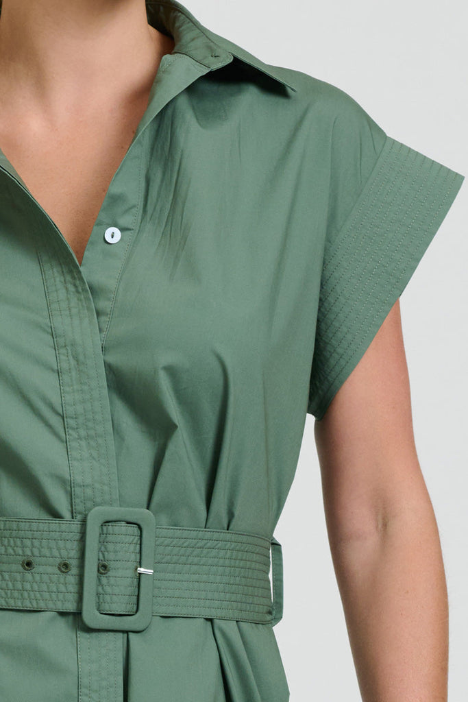 Shirty The Fifi Shirt Dress - Sage