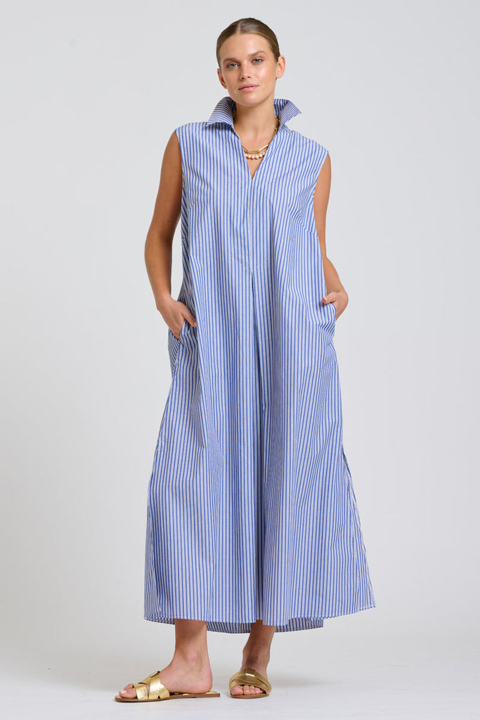 Shirty The Freya Shirt Dress - Navy Stripe