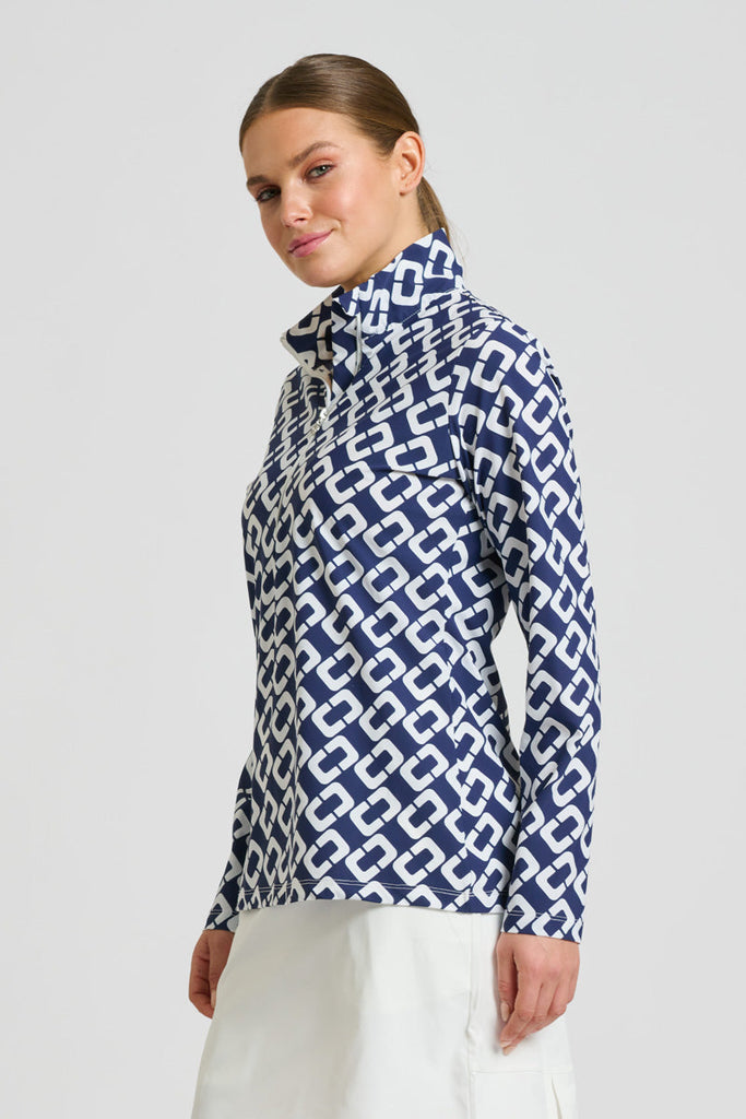 Shirty The Grange Long Sleeve Shirt - French Navy Chain