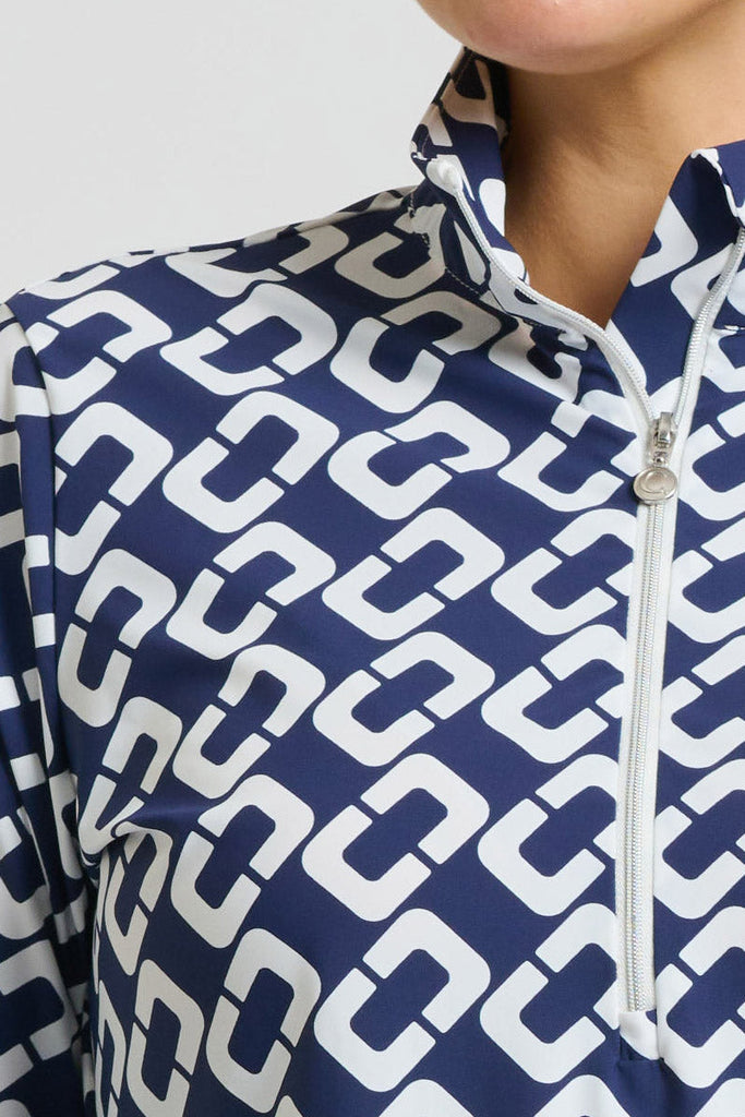 Shirty The Grange Long Sleeve Shirt - French Navy Chain