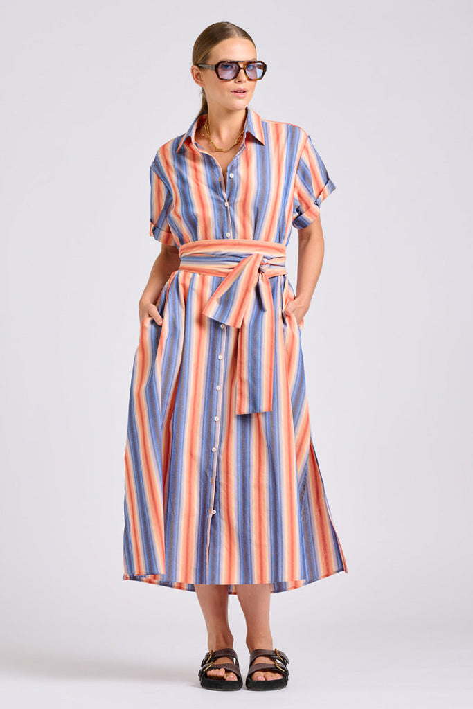 Shirty The Lucy Dress - Blue Sky Stripe