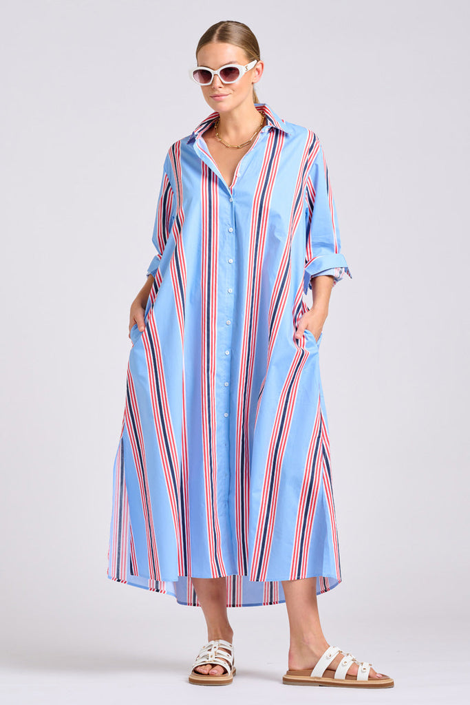 Shirty The Luna Dress - Nautical Stripe