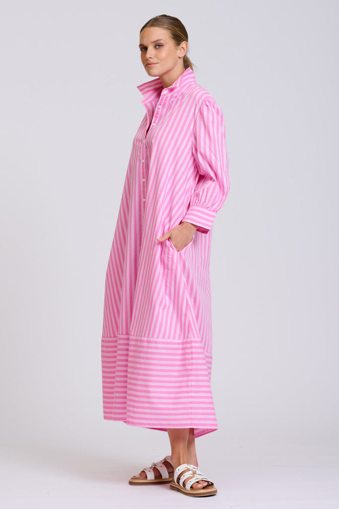 Shirty The Martha Dress - Double Pink Stripe