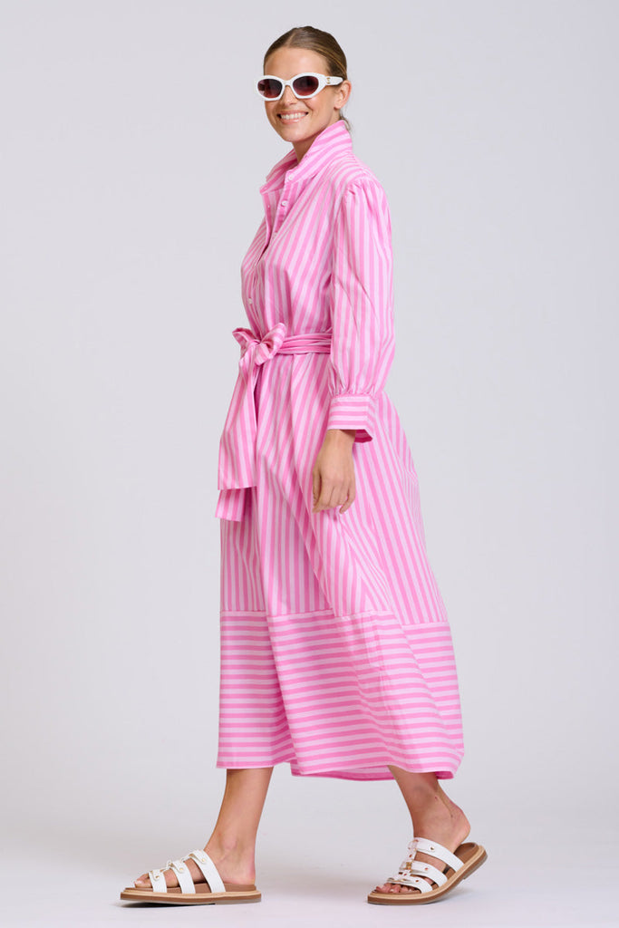 Shirty The Martha Dress - Double Pink Stripe