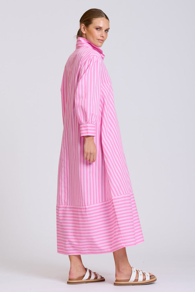 Shirty The Martha Dress - Double Pink Stripe