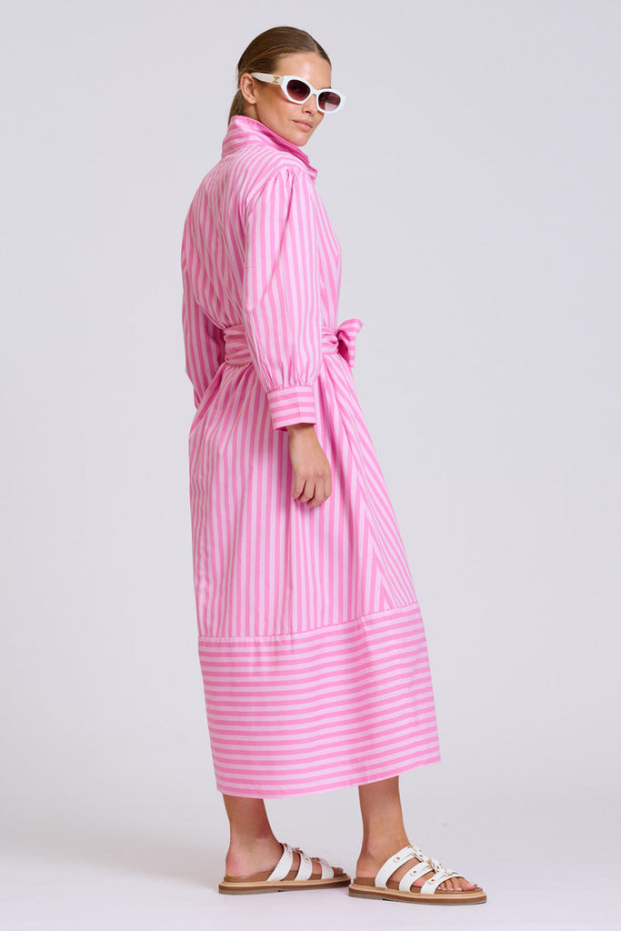 Shirty The Martha Dress - Double Pink Stripe