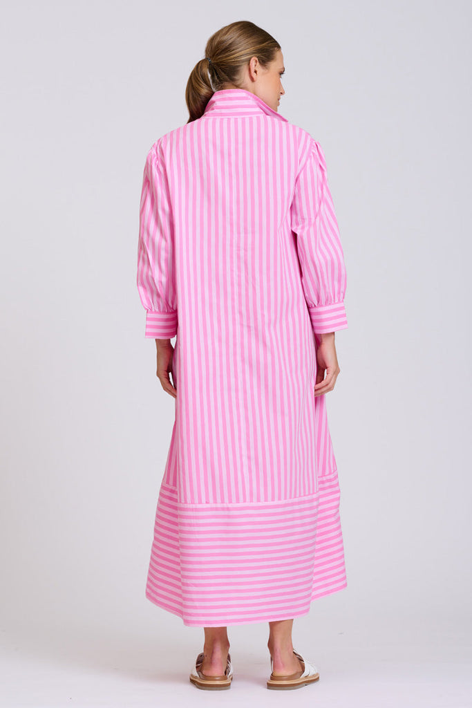 Shirty The Martha Dress - Double Pink Stripe