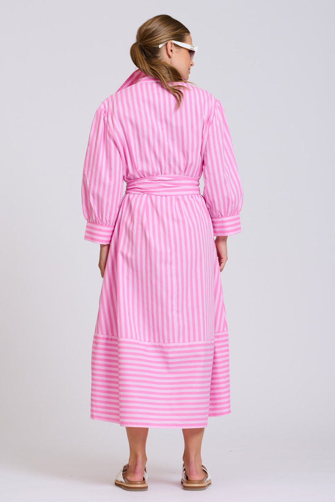 Shirty The Martha Dress - Double Pink Stripe