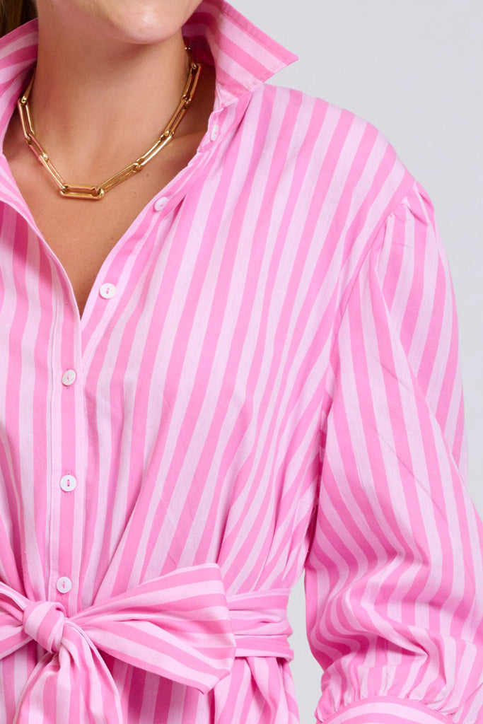 Shirty The Martha Dress - Double Pink Stripe