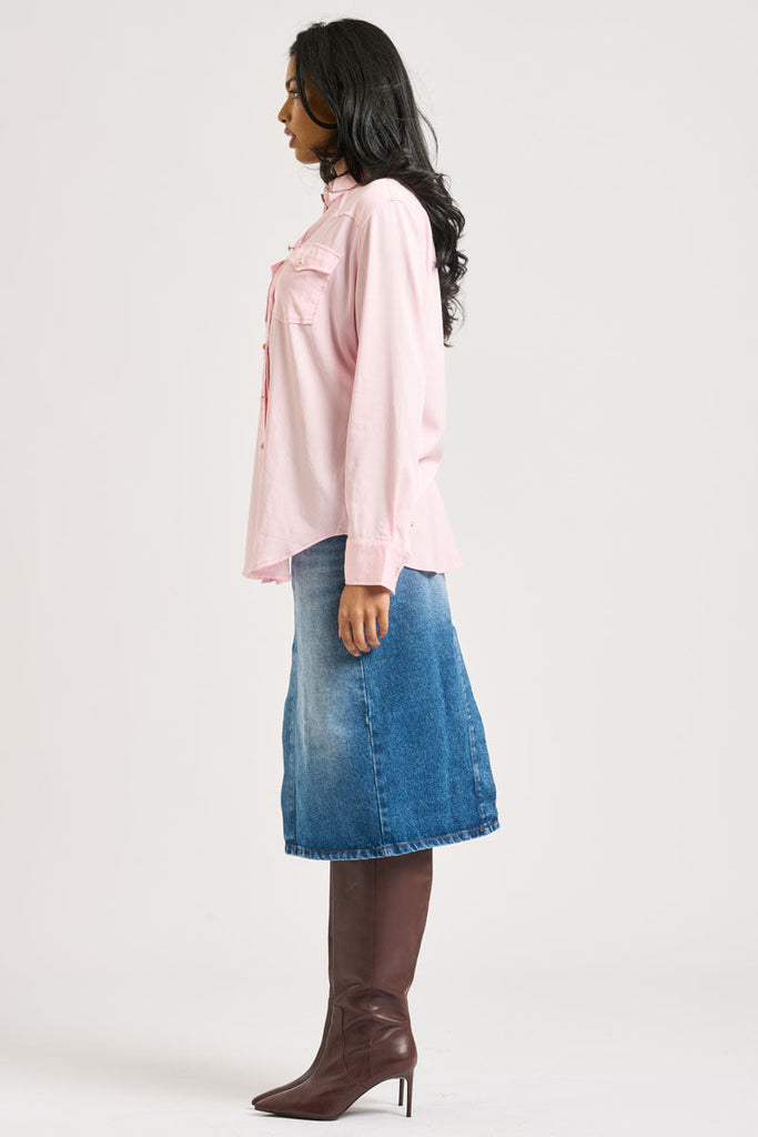 The Lady Rancher Classic Shirt - Baby Pink