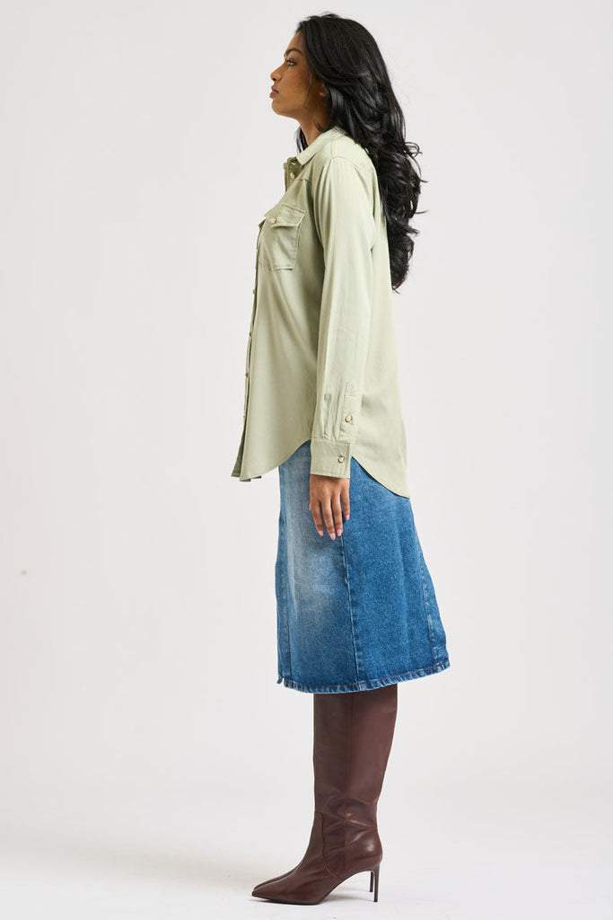 The Lady Rancher Classic Shirt - Olive