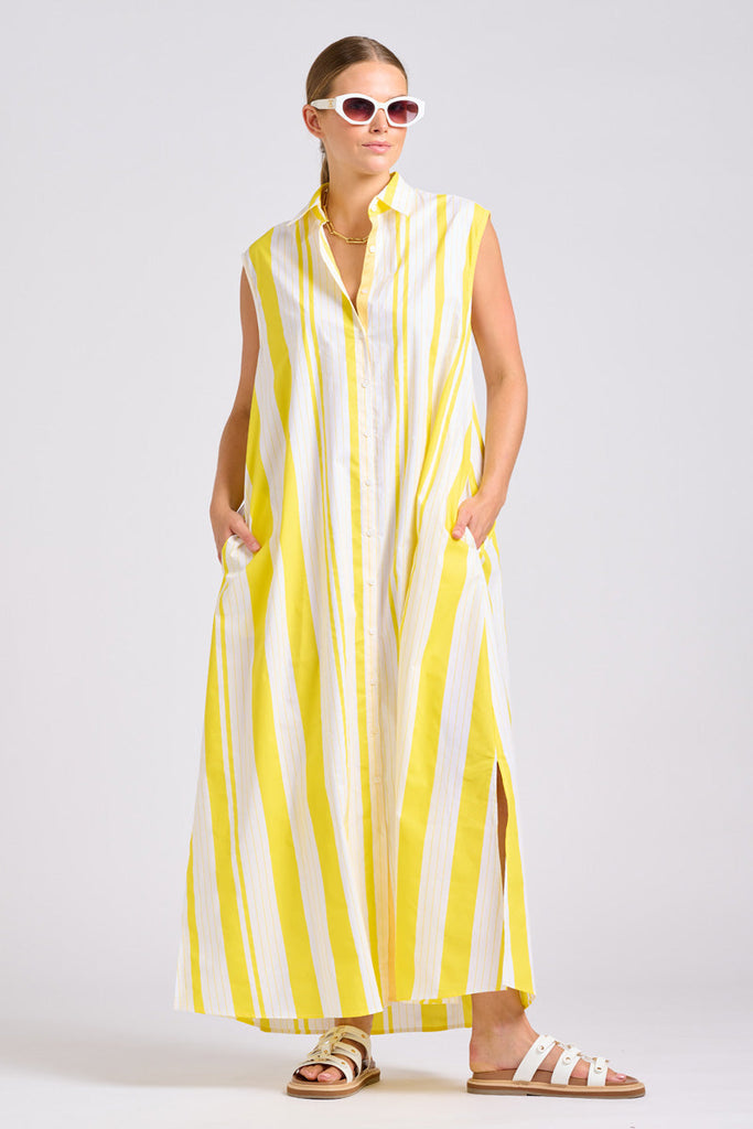 Shirty The Sabine Dress - Sunrise Retro Stripe