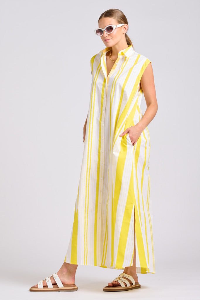 Shirty The Sabine Dress - Sunrise Retro Stripe