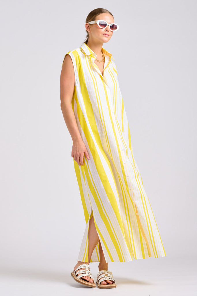 Shirty The Sabine Dress - Sunrise Retro Stripe