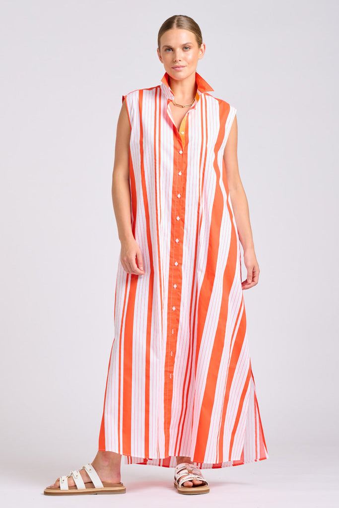 Shirty The Sabine Dress - Sunset Retro Stripe