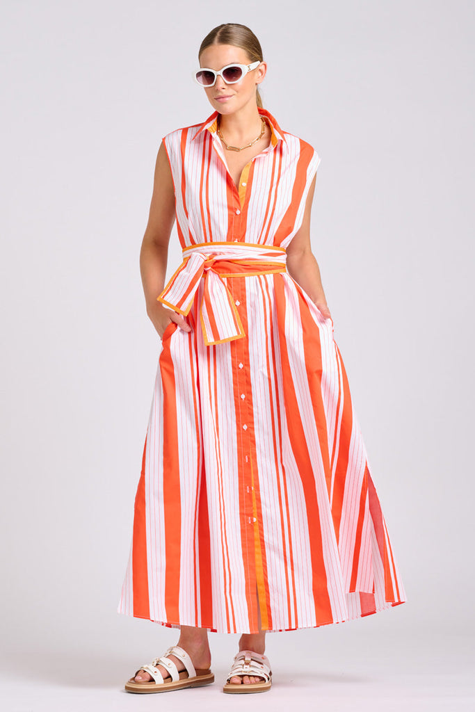 Shirty The Sabine Dress - Sunset Retro Stripe
