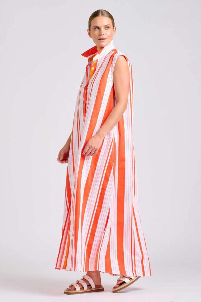 Shirty The Sabine Dress - Sunset Retro Stripe