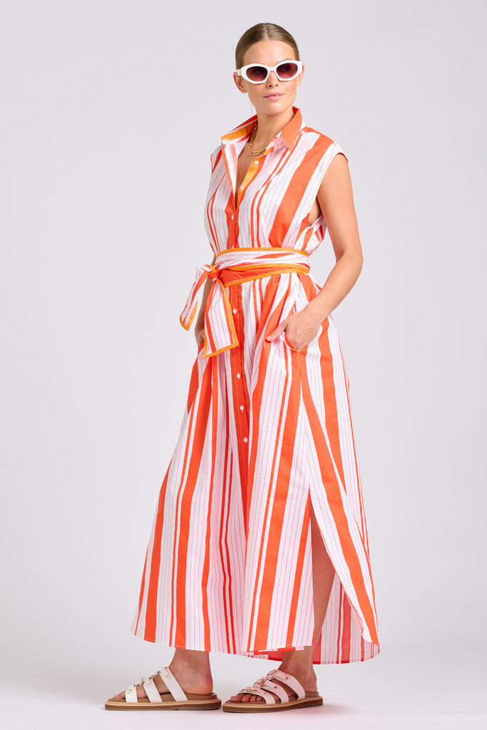 Shirty The Sabine Dress - Sunset Retro Stripe