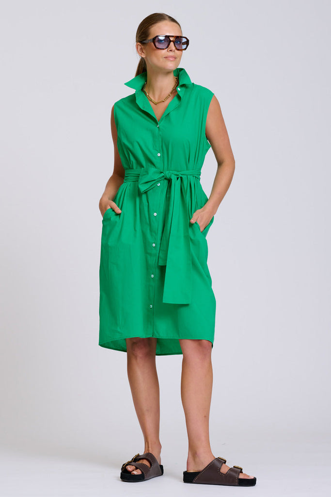 Shirty The Sandra Shirtdress - Bright Green