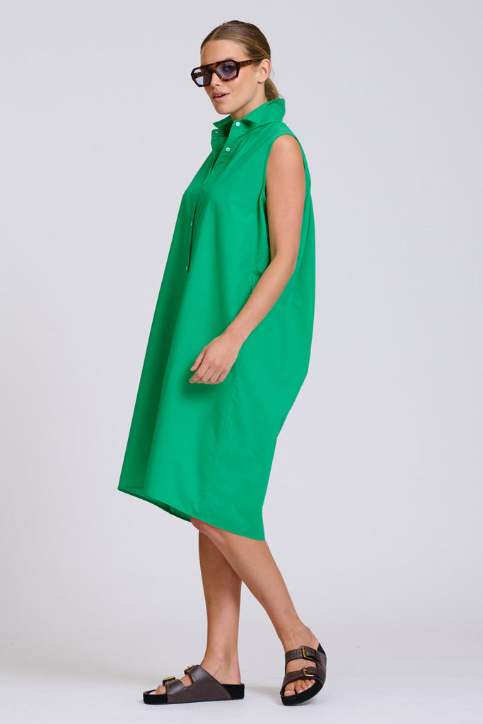 Shirty The Sandra Shirtdress - Bright Green