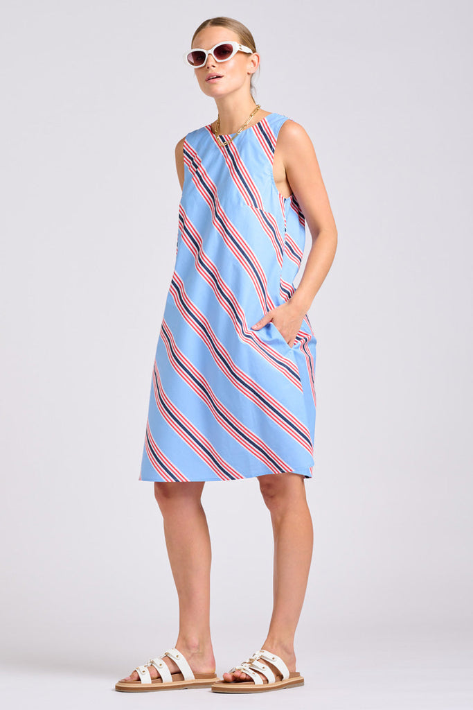 Shirty The Sara Shift Dress - Nautical Stripe
