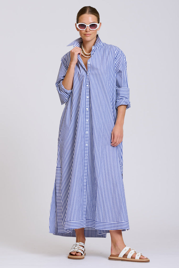 Shirty The Sybil Oversized Dress - Navy Stripe