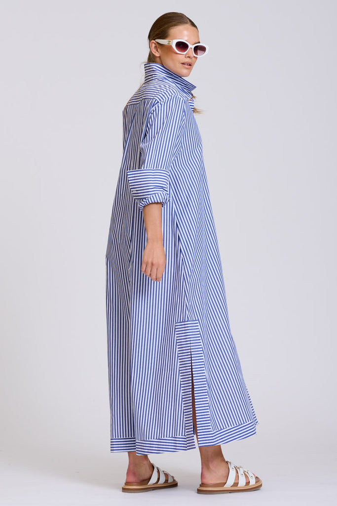 Shirty The Sybil Oversized Dress - Navy Stripe