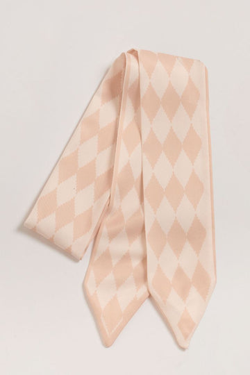 Printed Silk Scarf - Pink Print