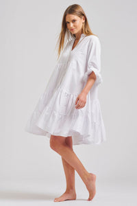 The Sindy Oversized Cotton Dress - White