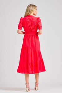 The Giselle Long Dress - Chilli Red