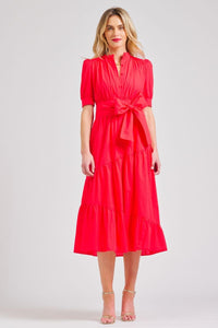 The Giselle Long Dress - Chilli Red