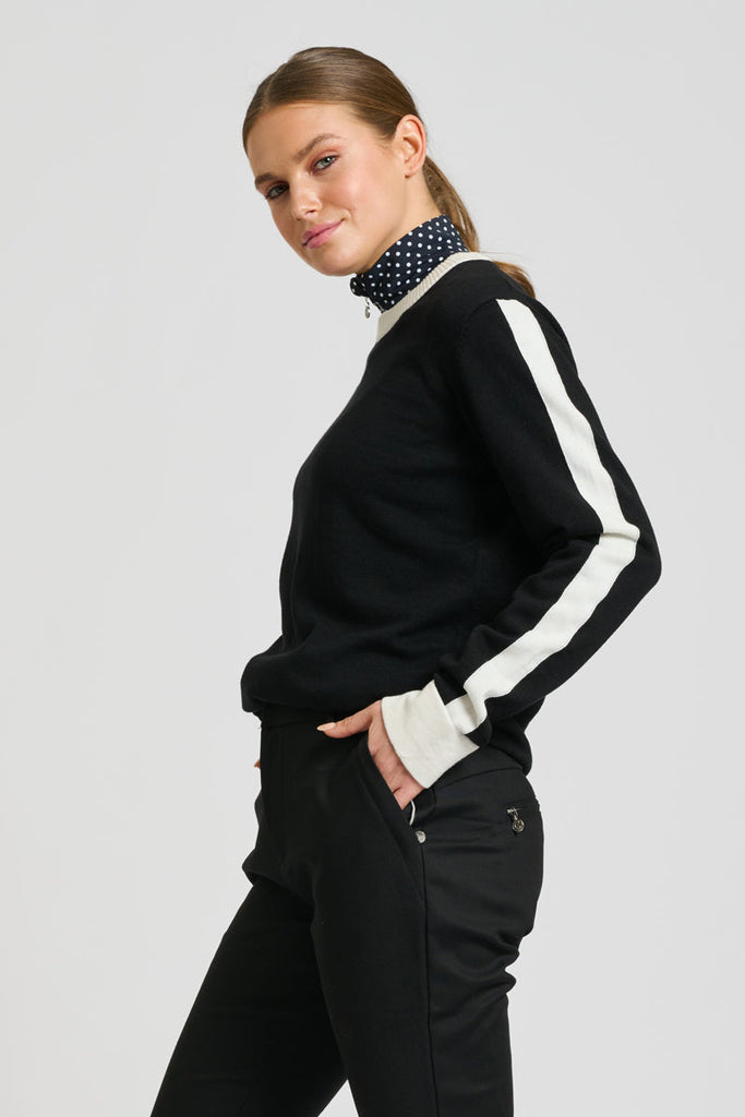 The Highlands Sweater - Black / Club White Trim