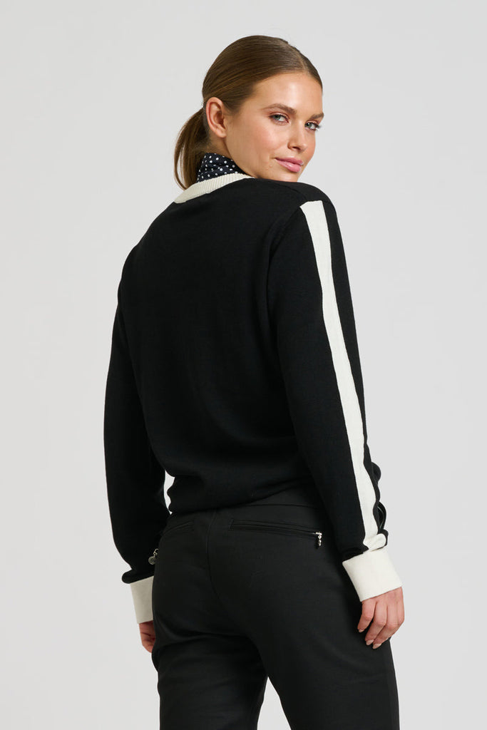 The Highlands Sweater - Black / Club White Trim