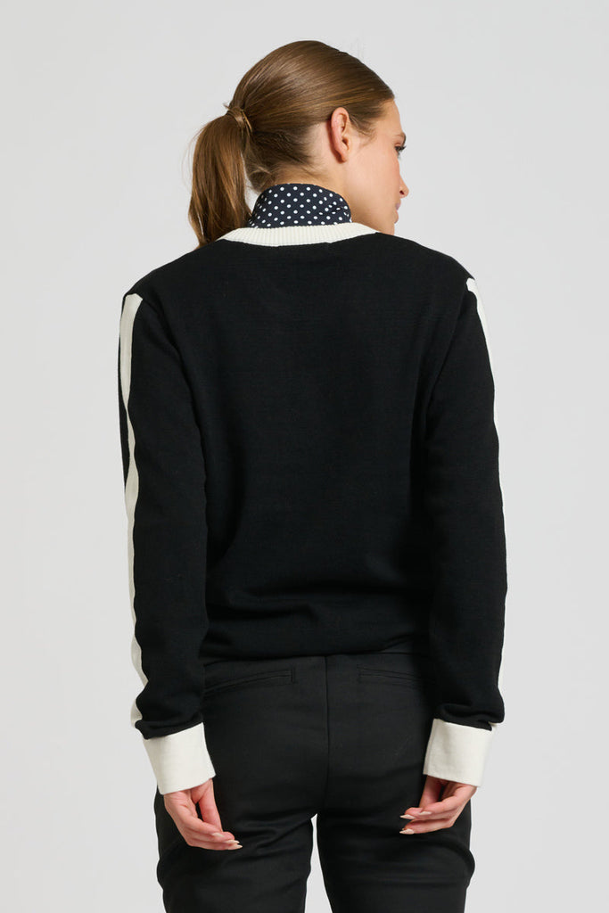 The Highlands Sweater - Black / Club White Trim