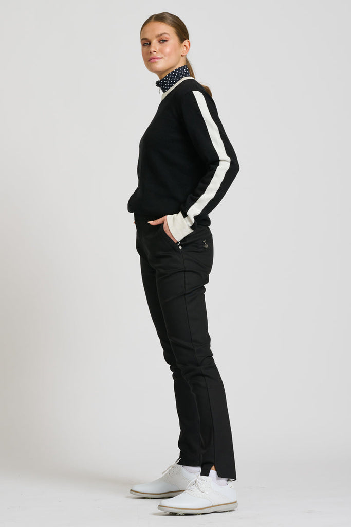 The Highlands Sweater - Black / Club White Trim