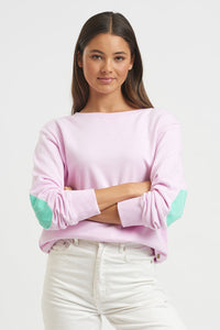 Classic Cotton Sweatshirt - Powder Pink/Apple Green | EST 1971